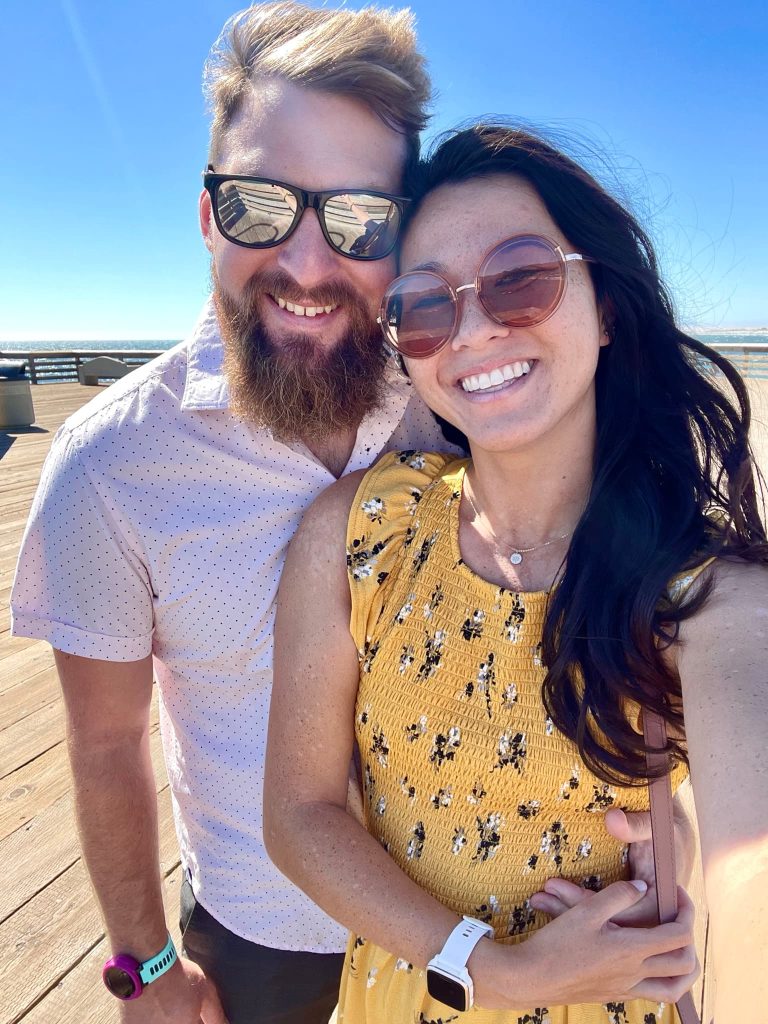 Brian and Rachel at Pismo with Rachel having lots of spots in late summer 2021