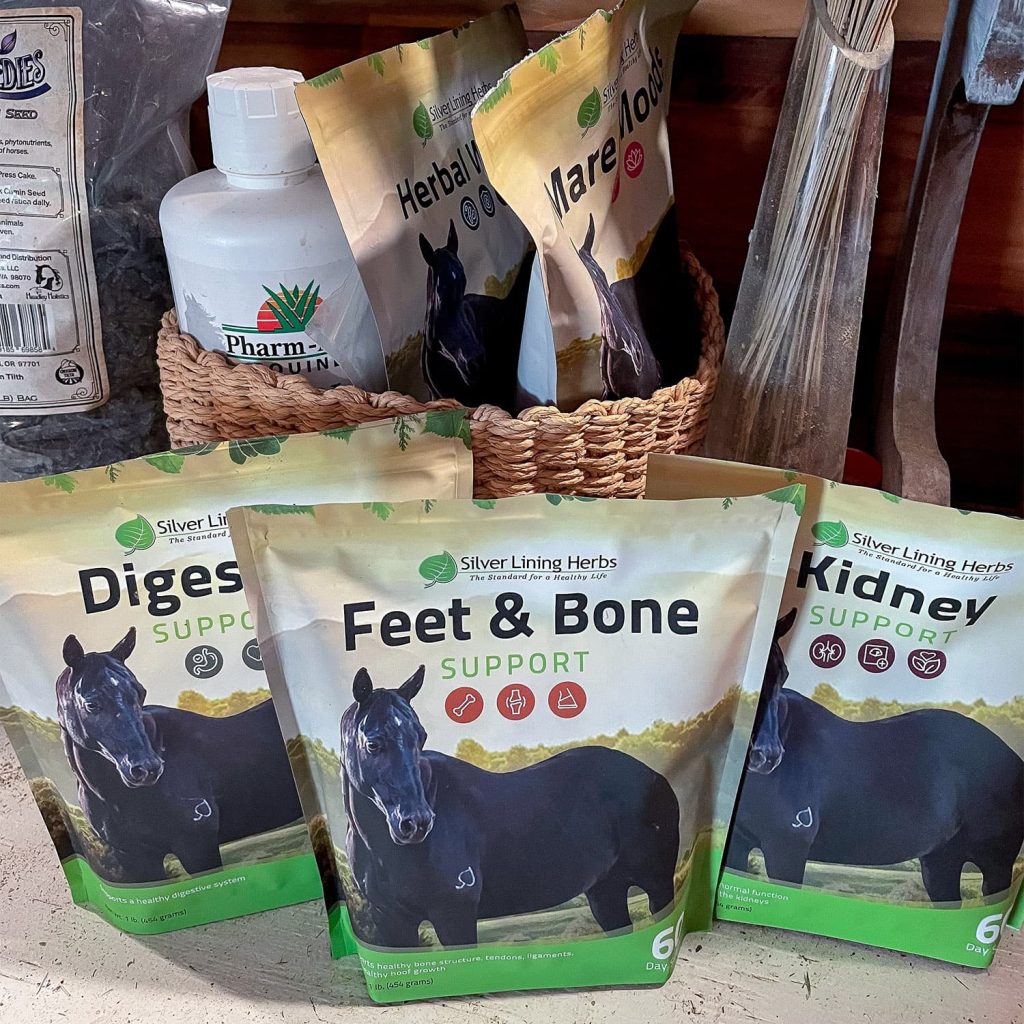 silver lining herbs in feed room